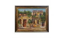 กรอบรูปภาพวาดสีน้ำมัน แนวธรรมชาติรอบๆบ้านพัก